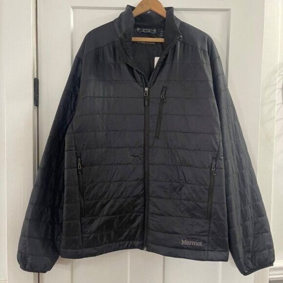 NWT Marmot Calen Mens Jacket Black Puffer Sz XL *Logo - Picture 2 of 7